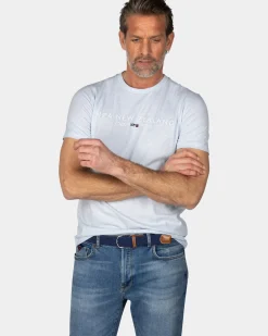 Basic lichtblauw t-shirt