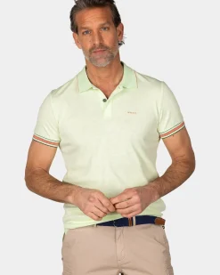 Basic lichtgroene effen polo