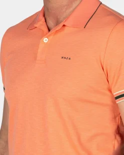 Basic oranje effen polo