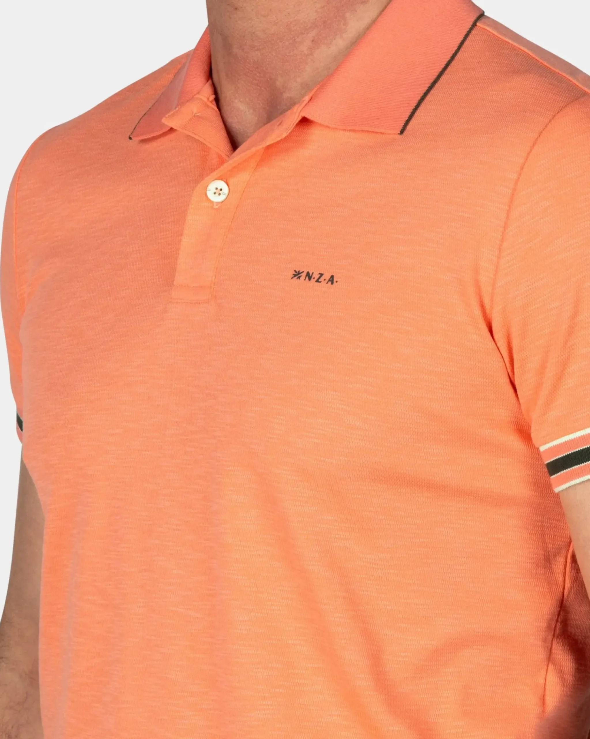 Basic oranje effen polo