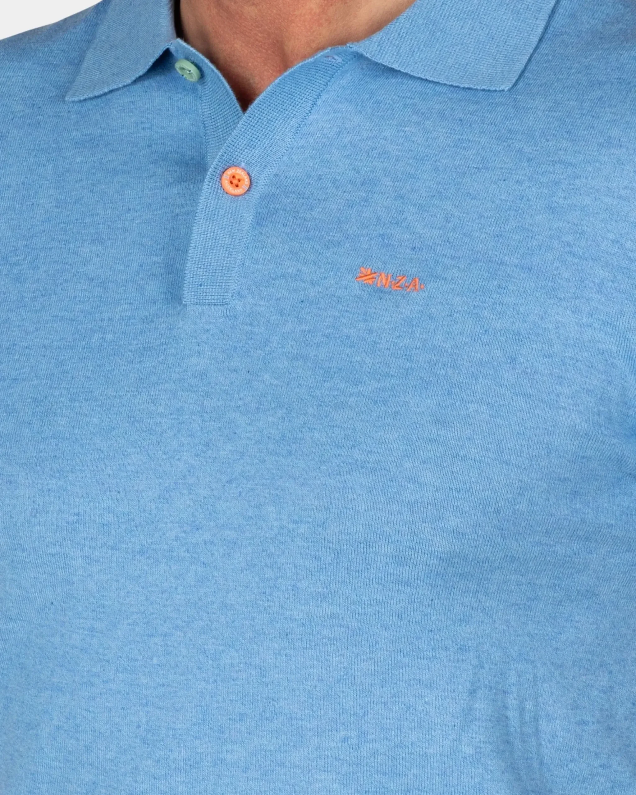 Basis felblauw poloshirt