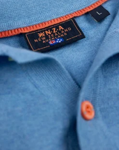 Basis felblauw poloshirt