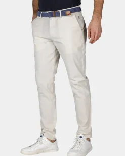 Beige chino met koord in de taille