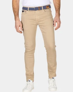 Beige gekleurde spijkerbroek