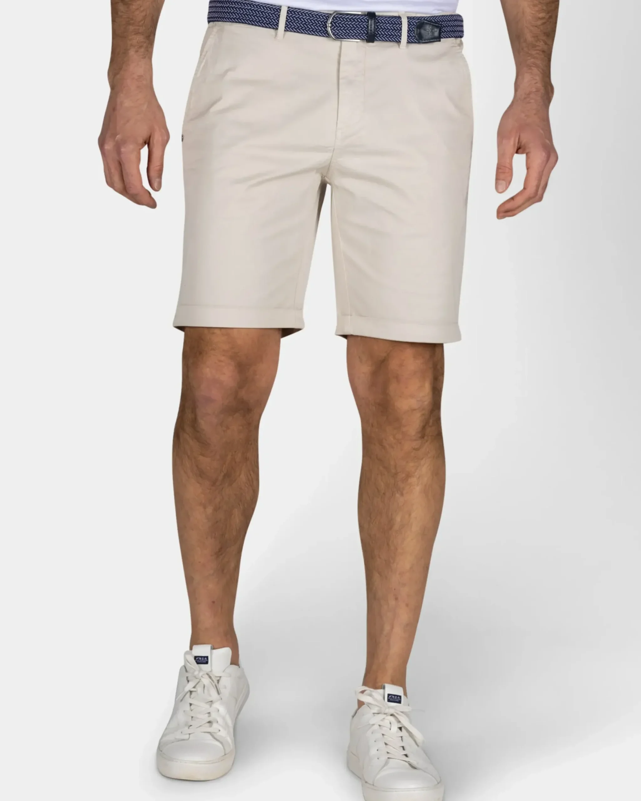 Beige katoenen chino short