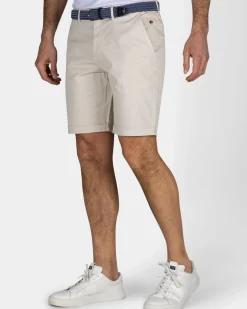 Beige katoenen chino short