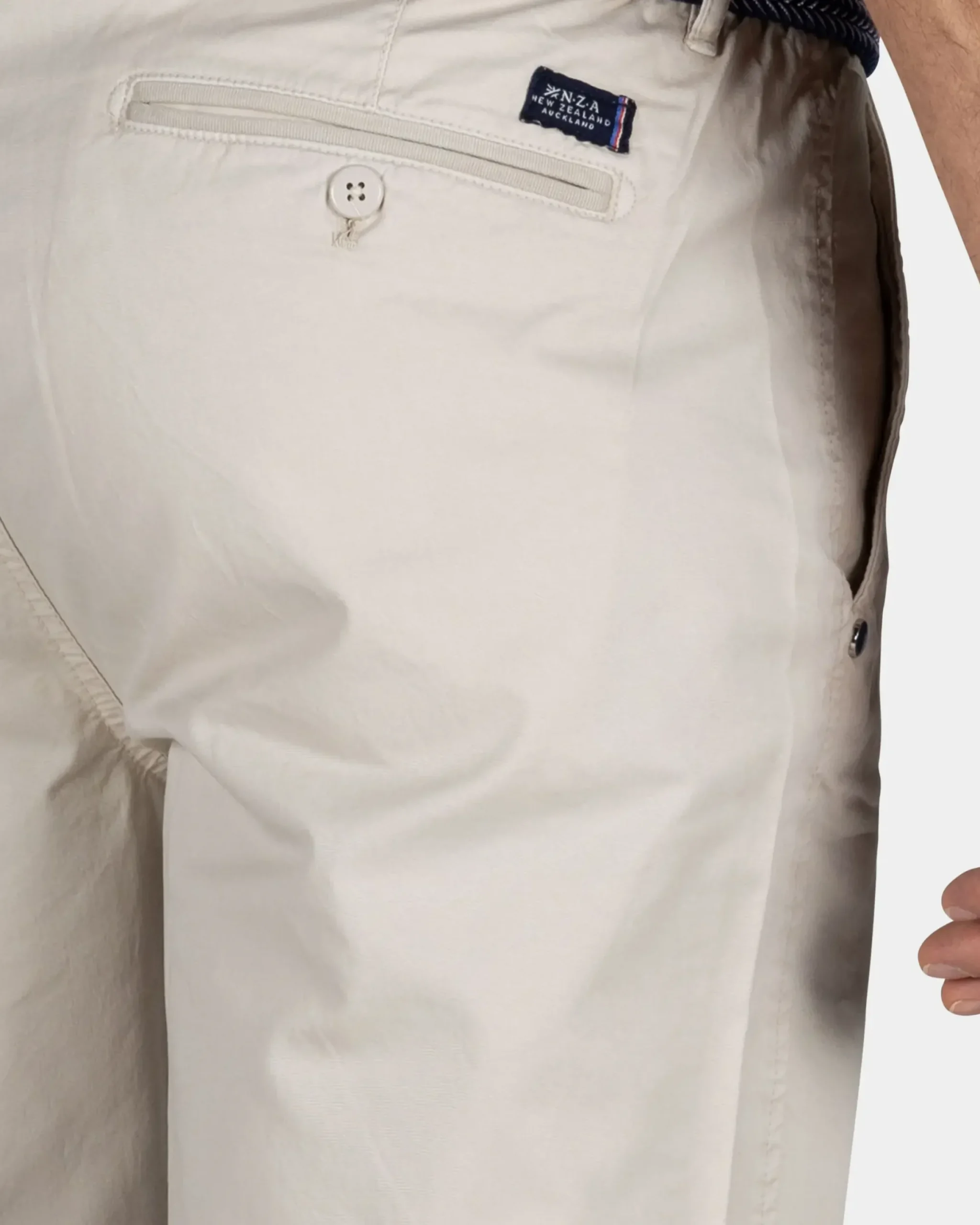 Beige katoenen chino short