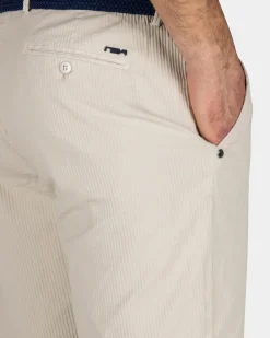 Beige katoenen short met stretch
