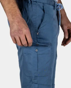 Blauw cargo short met stretch