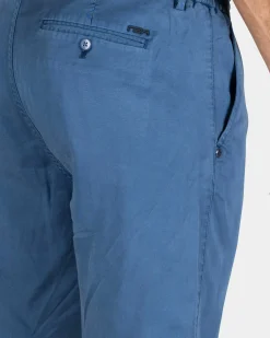 Blauw chino short met stretch