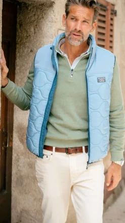 Blauwe gewatteerde bodywarmer - Phantom Blue