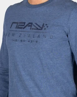 Blauwe katoenen longsleeve