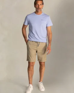 Blauw katoenen t-shirt met modaal