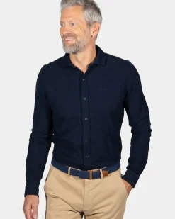 Blauw overhemd Spray - Ink Navy