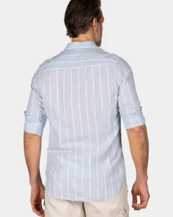 Blauw wit gestreept shirt