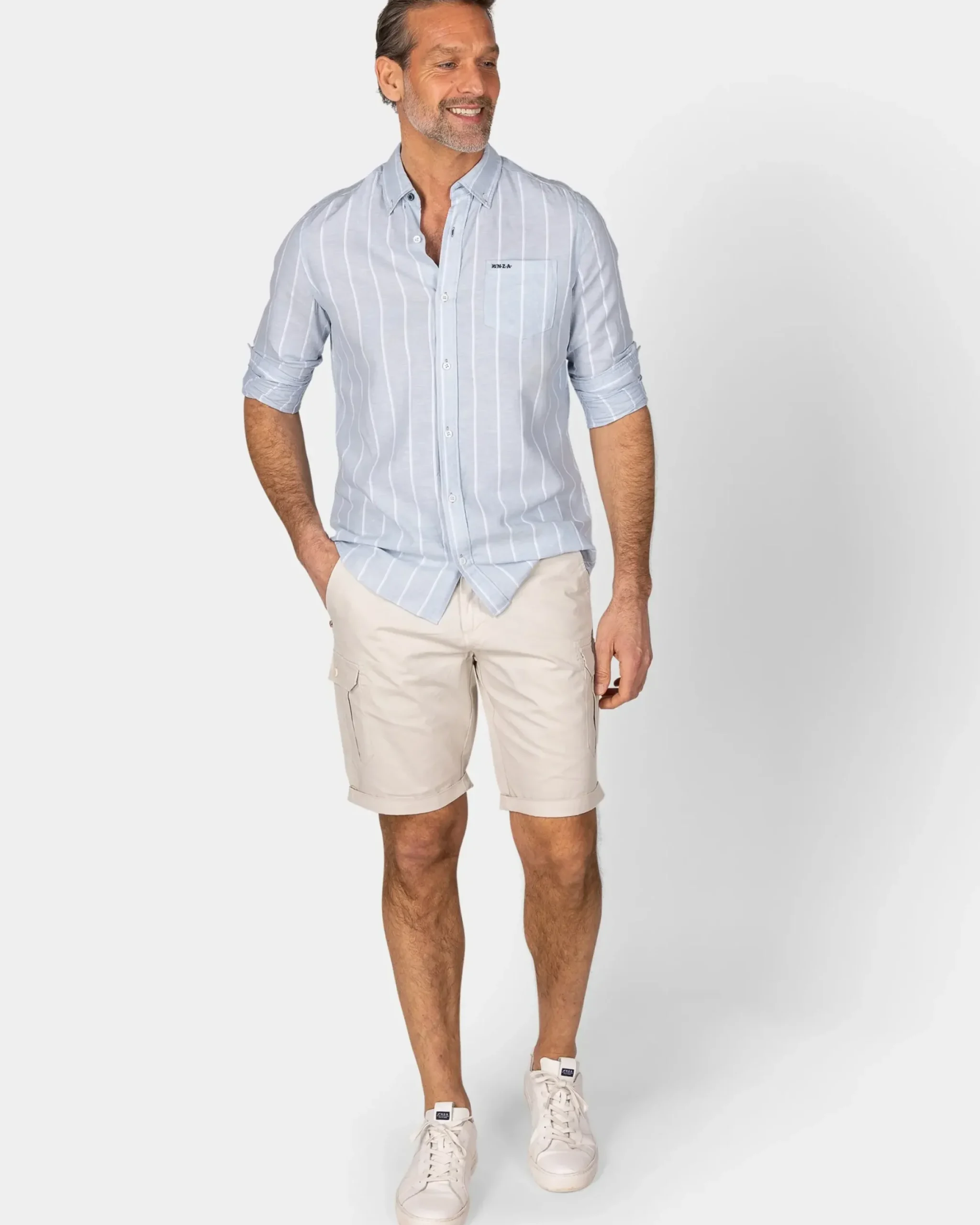 Blauw wit gestreept shirt