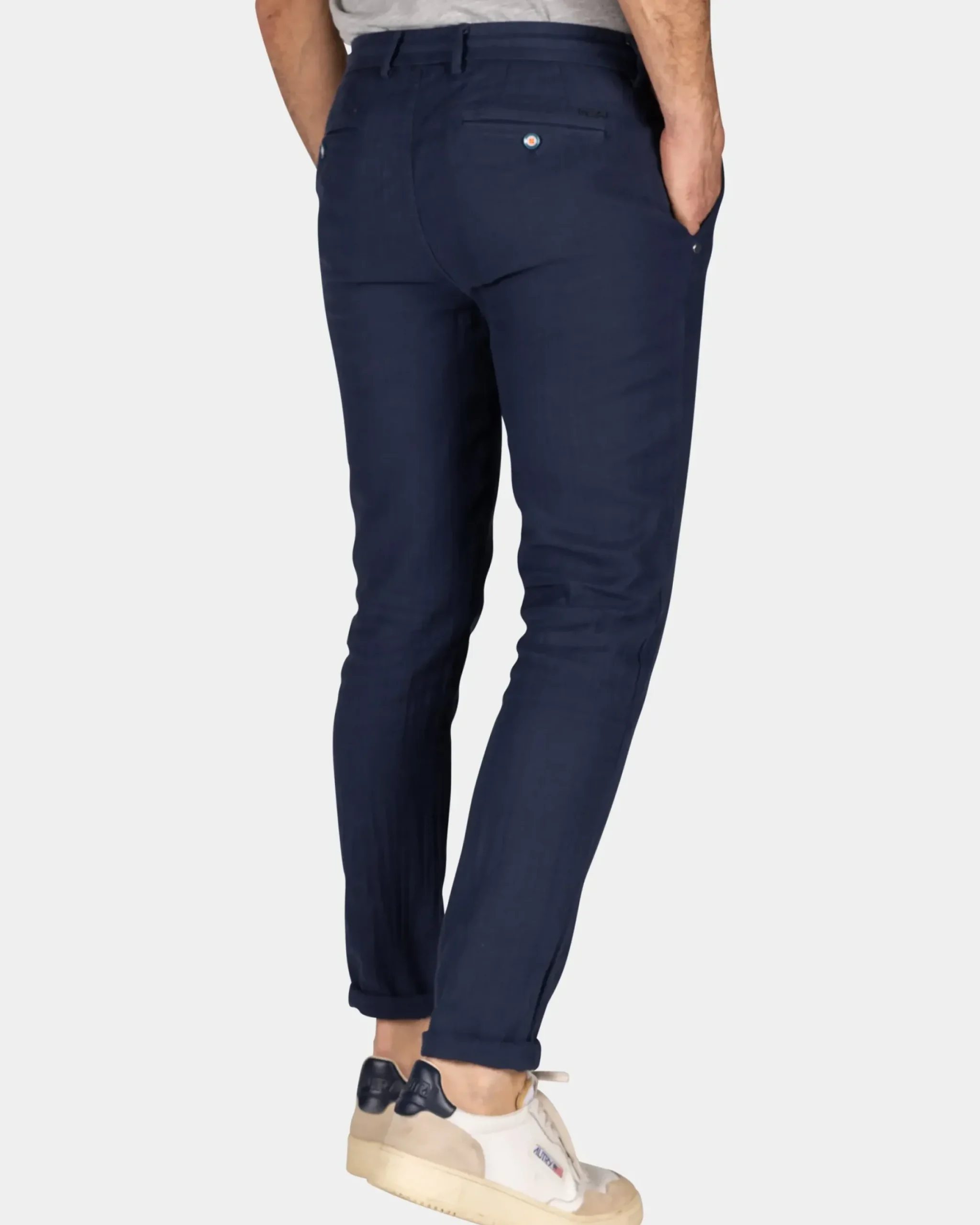 Broek van katoen en linnen - Ocean Navy