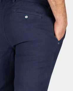 Broek van katoen en linnen - Ocean Navy