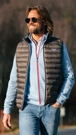 Bruine gewatteerde bodywarmer - Mud
