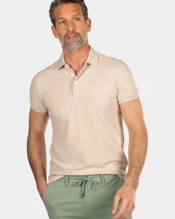 Bruin poloshirt - Oat Sand