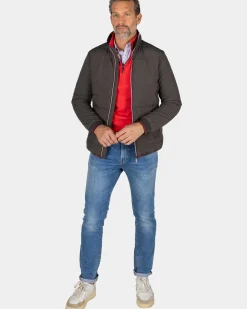 Bruin polyester bomberjack - Mud