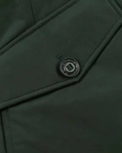 Canvas parka jas met capuchon - Crushing Green