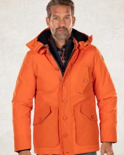 Canvas parka jas met capuchon - Ginger Orange