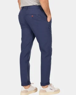 Chino van linnen en katoen - Dusk Navy