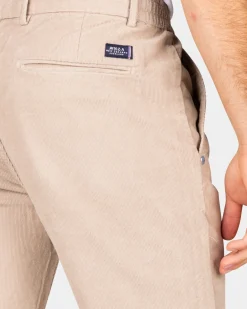 Corduroy ecru chino - Chestnut