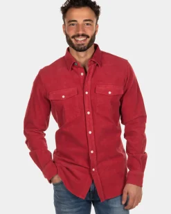 Corduroy overhemd Opuiaki - Cardinal Red