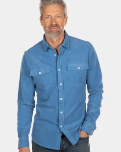 Corduroy overhemd Opuiaki - Cook's Blue