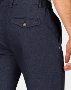 Donkerblauwe dobby chino - Autumn Navy