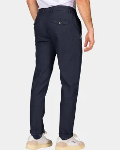 Donkerblauwe dobby chino - Autumn Navy