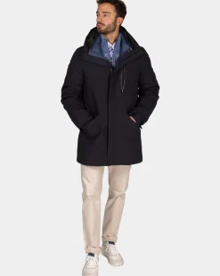 Donkerblauwe gewatteerde parka jas - Winter Navy