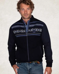 Donkerblauw gebreid vest - Pitch navy