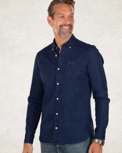 Donkerblauw overhemd met lange mouwen - Pitch Navy
