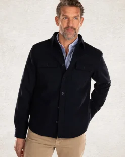 Donkerblauw overshirt met lange mouwen - Pitch Navy