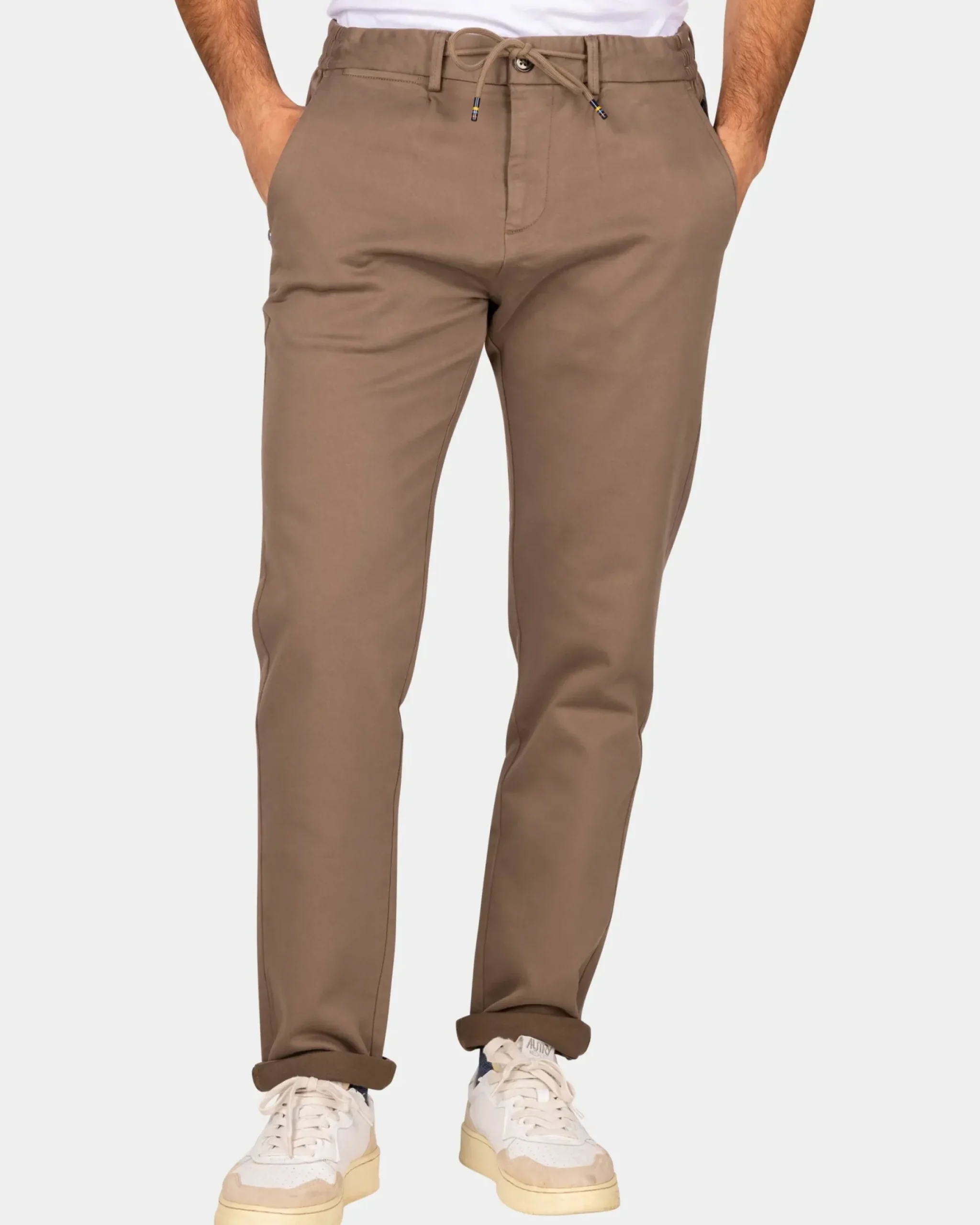 Donkerbruine jersey chino - Dark Mocca