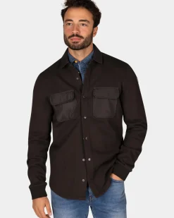 Donkerbruin fleece overshirt - Dark Mocca