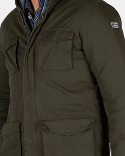 Donkergroene field jacket - Gravel Green