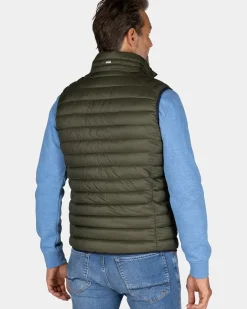 Donkergroene gewatteerde bodywarmer - Quartz Green