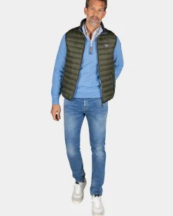 Donkergroene gewatteerde bodywarmer - Quartz Green