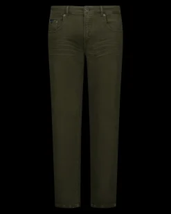 Donkergroene jeans met stretch - Gravel Green