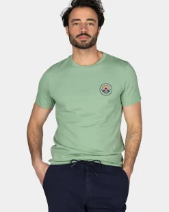 Donkergroen t-shirt van katoen