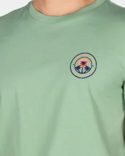 Donkergroen t-shirt van katoen