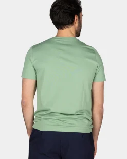 Donkergroen t-shirt van katoen
