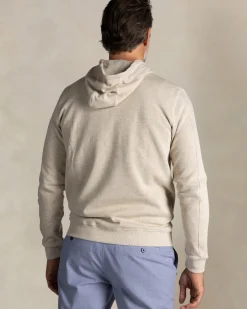 Ecru katoenen hoodie