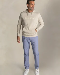 Ecru katoenen hoodie