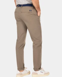 Effen chino met stretch - Misty Army