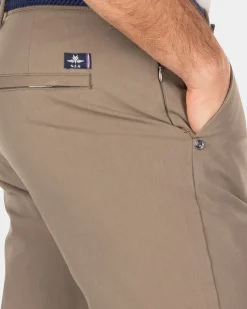 Effen chino met stretch - Misty Army